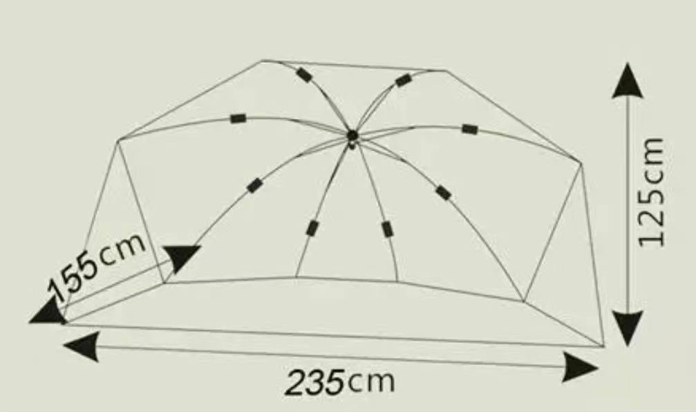 Skėtis- užuovėja su dugnu 235 cm.Žieminei-vasarinei žvejybai ./k280051 thumbnail 14