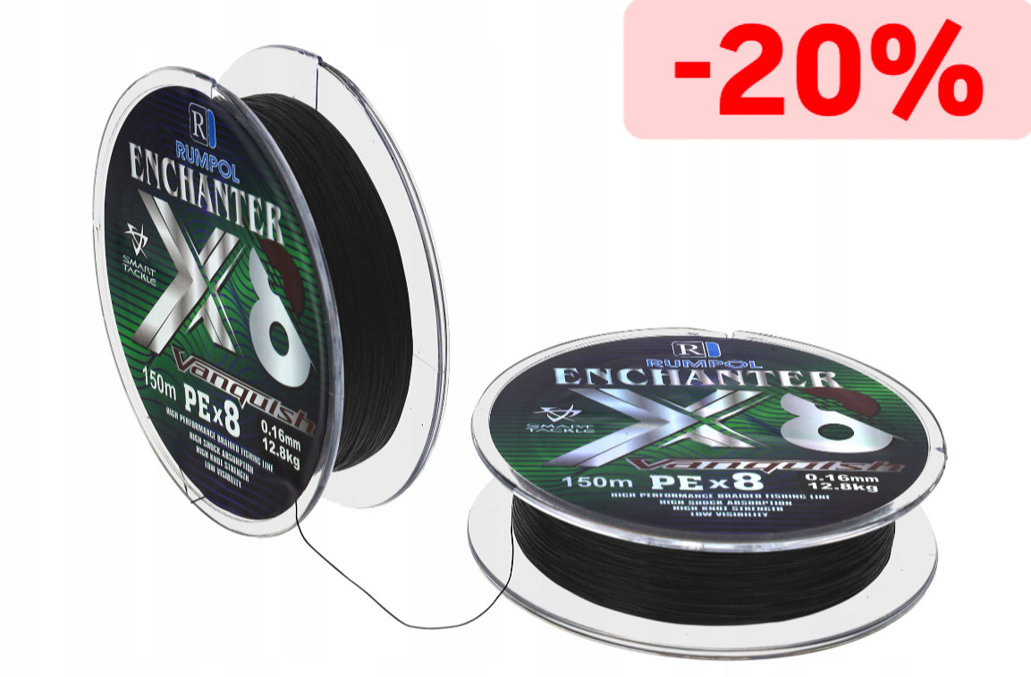 Pintas valas,,Enchanter" PE-X 8 -gijos. Diametrai 0,20-0,23-0,25mm./150m. K.520219