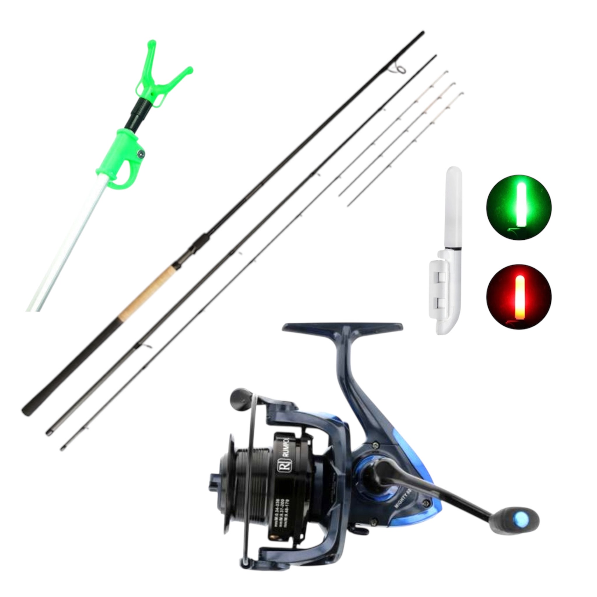 Iron feeder 390cm 140g + ( Mighty 6000 ritė dovanų )  Komplektas vėgėlių žūklei Tik 64.99