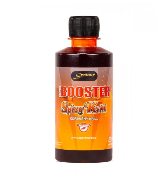 Sportcarp booster Spicy Krill 250 ml. 93523/Syrupas-Aštrus Krilis-(krevėtė).Puikus variantas žiobriui gaudyti.