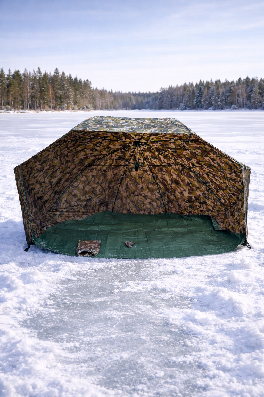 Skėtis- užuovėja su dugnu 235 cm.Žieminei-vasarinei žvejybai ./k280051